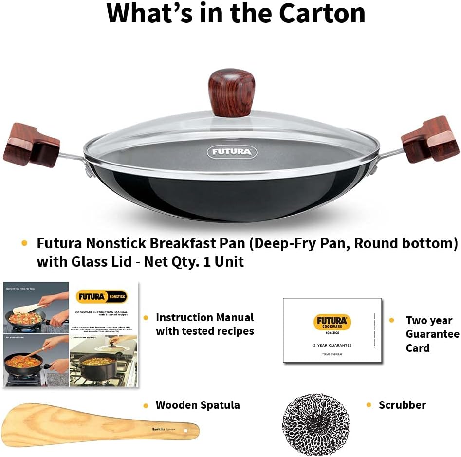 Hawkins Futura Non Stick Appa Chatty with Glass Lid