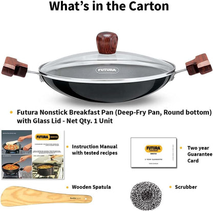 Hawkins Futura Non Stick Appa Chatty with Glass Lid