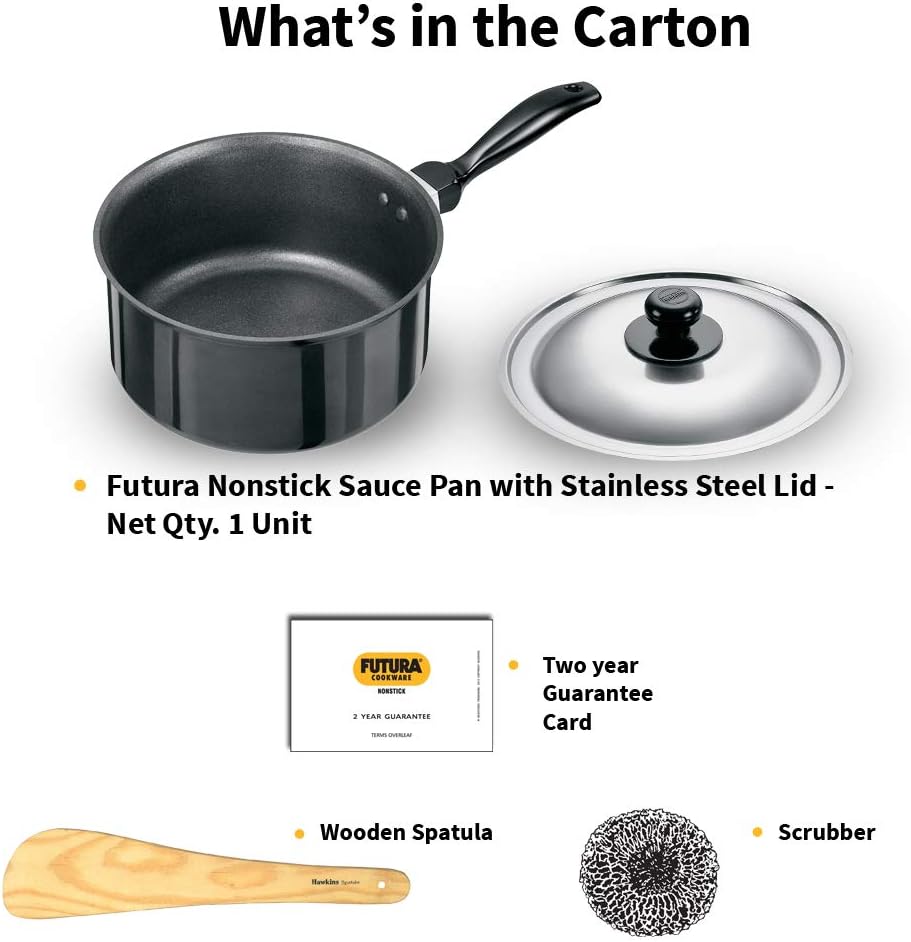 Futura Non-Stick Sauce Pan with Steel Lid 1L / 3L
