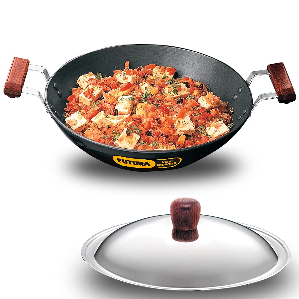 Hawkins Futura Hard Anodised Deep Fry Pan, 30 cm Diameter