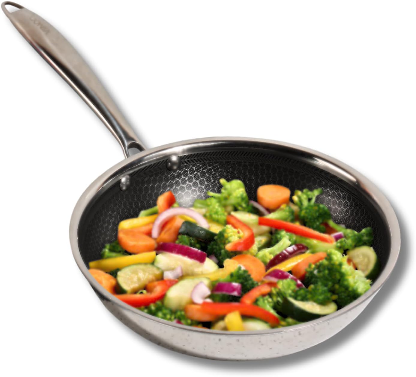 Vinod Platinum Triply Stainless Steel X FRYPAN 24 cm(Induction Friendly)