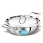 Hawkins Pro 6 Litre Deep-Fry Pan, Triply Stainless Steel Kadhai with Stainless Steel Handles and Stainless Steel Lid, Silver (PSK60S)