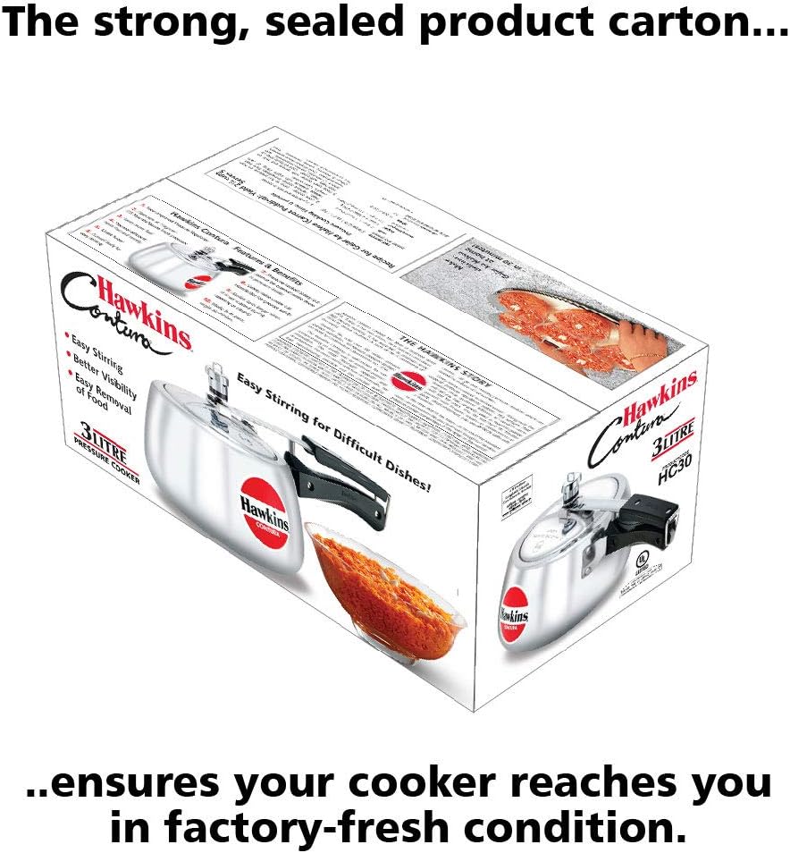 Hawkins Contura Pressure Cooker, 2 Litre Capacity