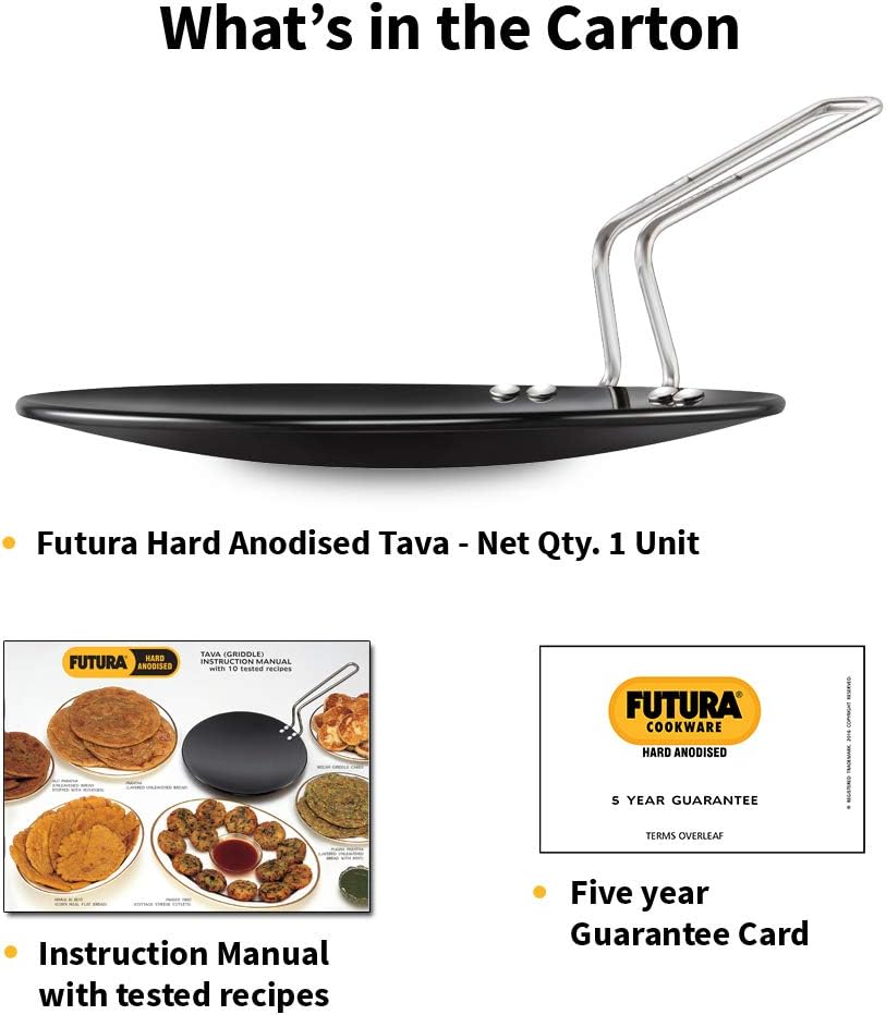 Hawkins-Futura Hard Anodized Concave Griddle Tava, 9.5-Inch Diameter