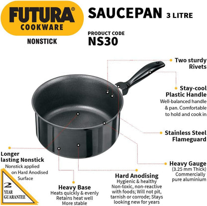 Hawkins Non-Stick Saucepan 1L , 3L NS10 NS30
