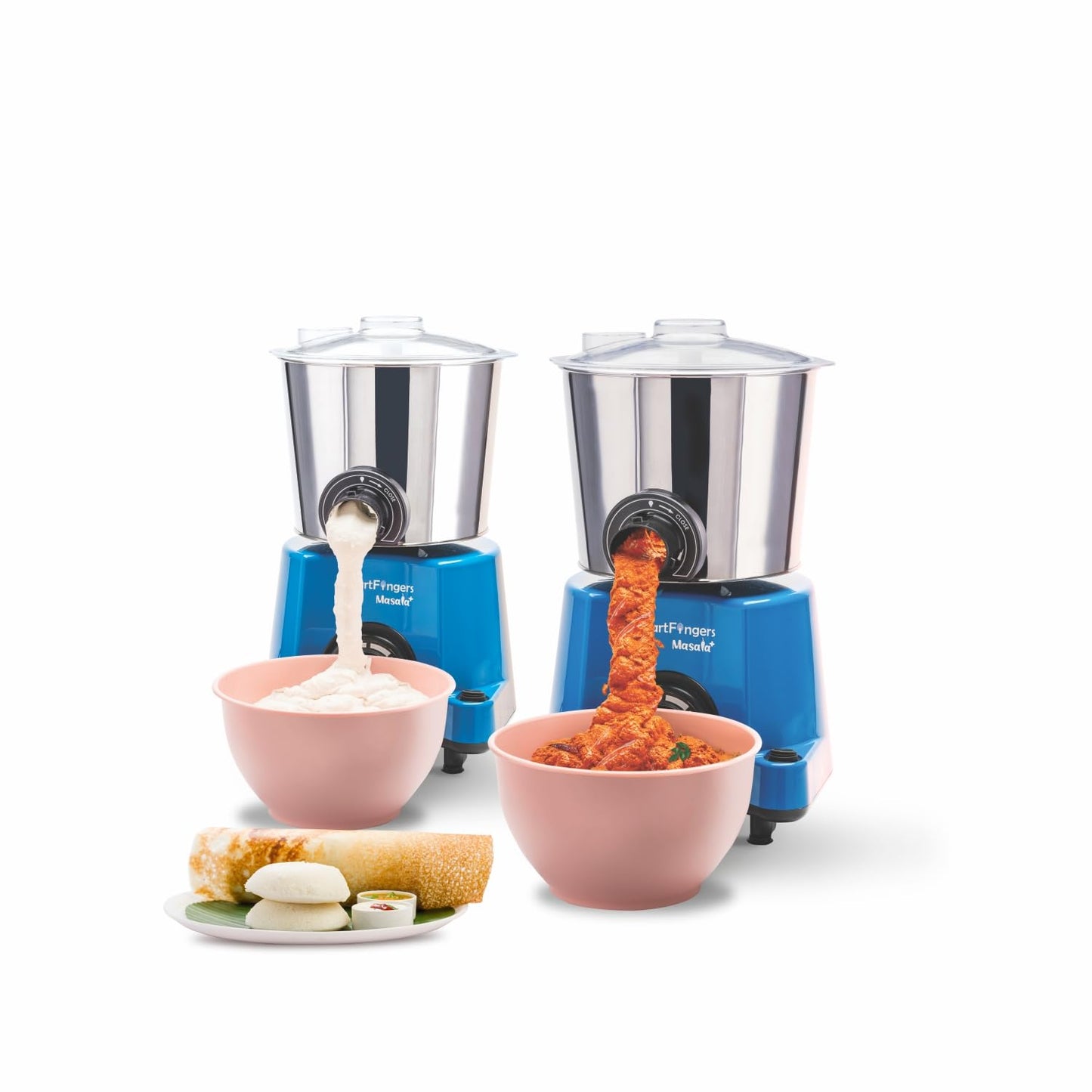 SmartFingers Masala + Table Top Masala and Batter Wet Grinder 230V 50hz, 2 Liter, Blue