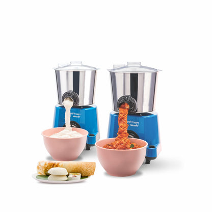 SmartFingers Masala + Table Top Masala and Batter Wet Grinder 230V 50hz, 2 Liter, Blue
