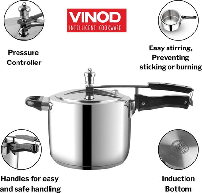 VINOD Inner Lid Stainless Steel Pressure Cooker 2L , 3L & 5L