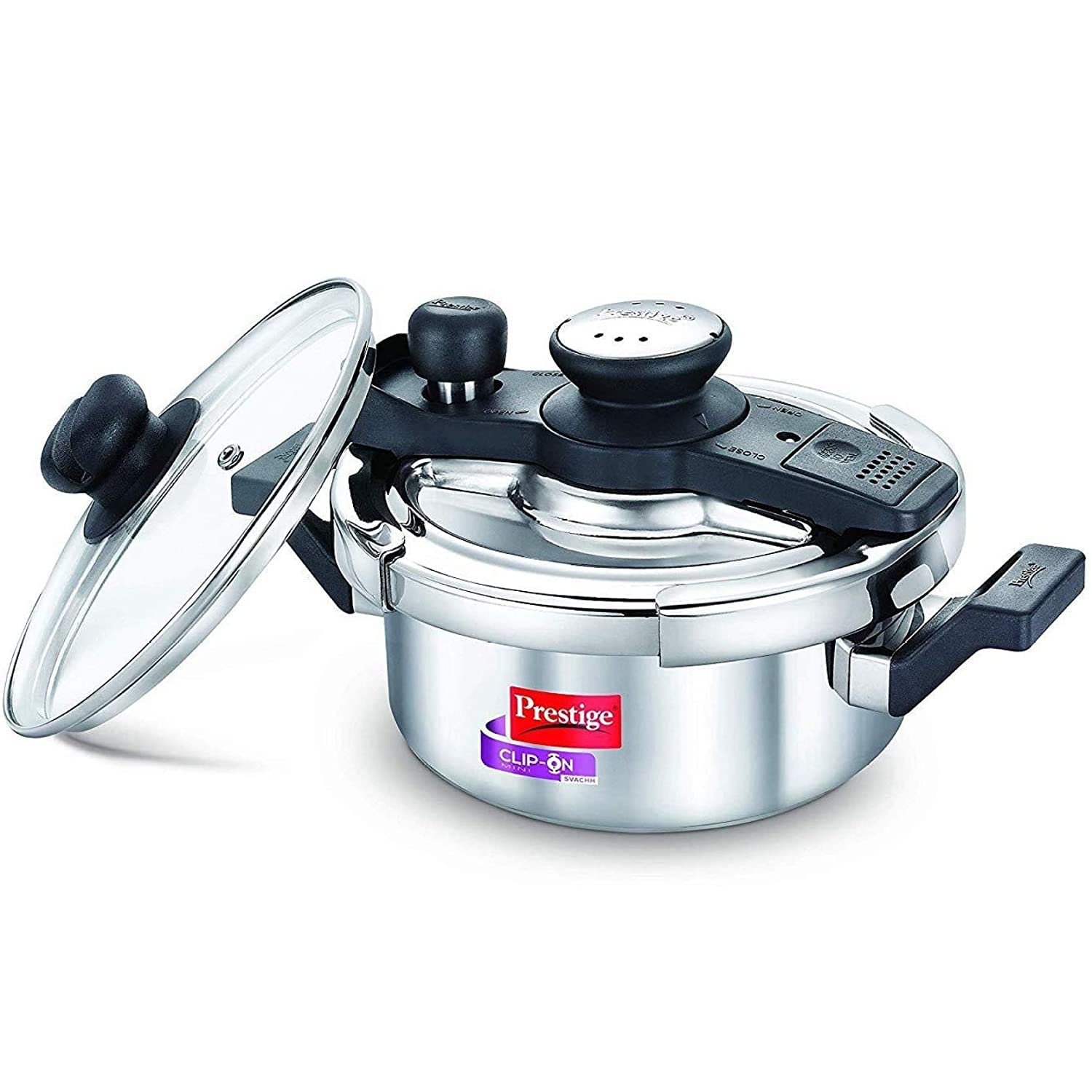 Prestige Svachh Clip-On Stainless Steel Outer Lid Pressure Handi, 3 litre , Silver