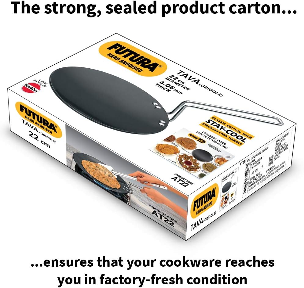 Hawkins Futura Hard Anodised Tawa, 22cm