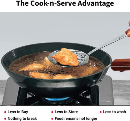 Hawkins Futura Hard Anodised Aluminium Deep Fry Pan with Lid, 2.5 Litre Capacity ADL25S