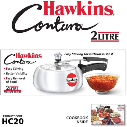 Hawkins Contura Pressure Cooker, 2 Litre Capacity