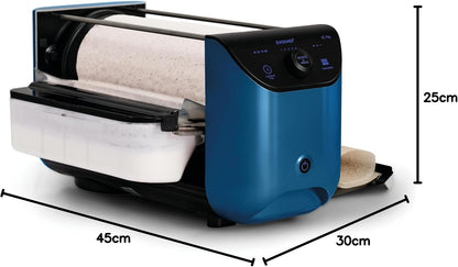 EVOCHEF EC Flip Smart Dosa Maker Food Grade Non-Stick Roller/Portable Dosa Maker (47.5X32.5X26cm) (Metallic Blue)