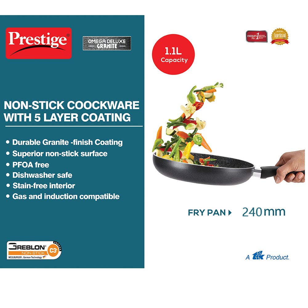 Prestige 7.5 Litres Popular Outer Lid Aluminium Pressure Cooker |Metallic Safety Plug | Gasket Release System | Silver