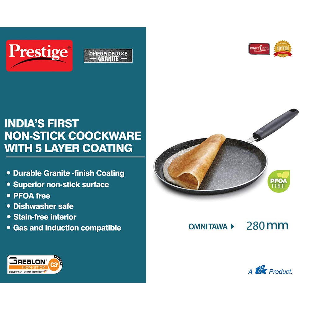Prestige 7.5 Litres Popular Outer Lid Aluminium Pressure Cooker |Metallic Safety Plug | Gasket Release System | Silver