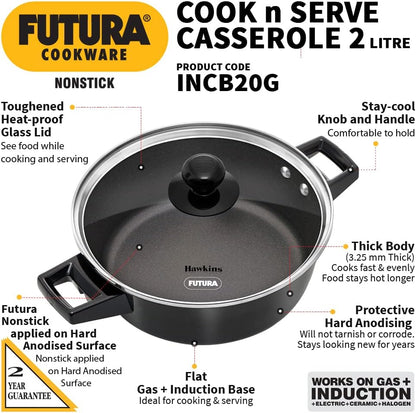 Futura INK50G Kadai, 5 Litre, Black