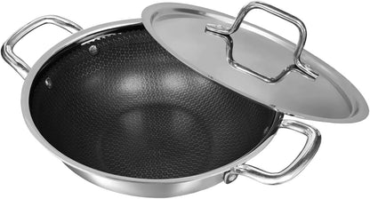Vinod Nutri-Tech Triply Nonstick Kadahi 24cm
