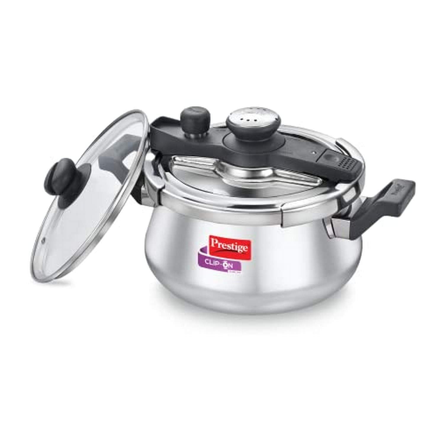 Prestige Svachh Clip-On Stainless Steel Outer Lid Pressure Handi, 3 litre , Silver