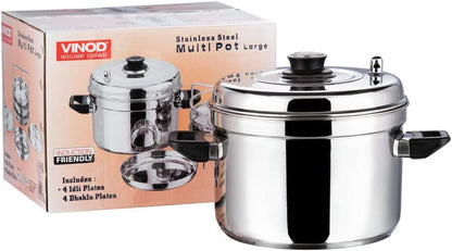 Vinod 7429 3 Plate Idli Dhokla Multi Pot