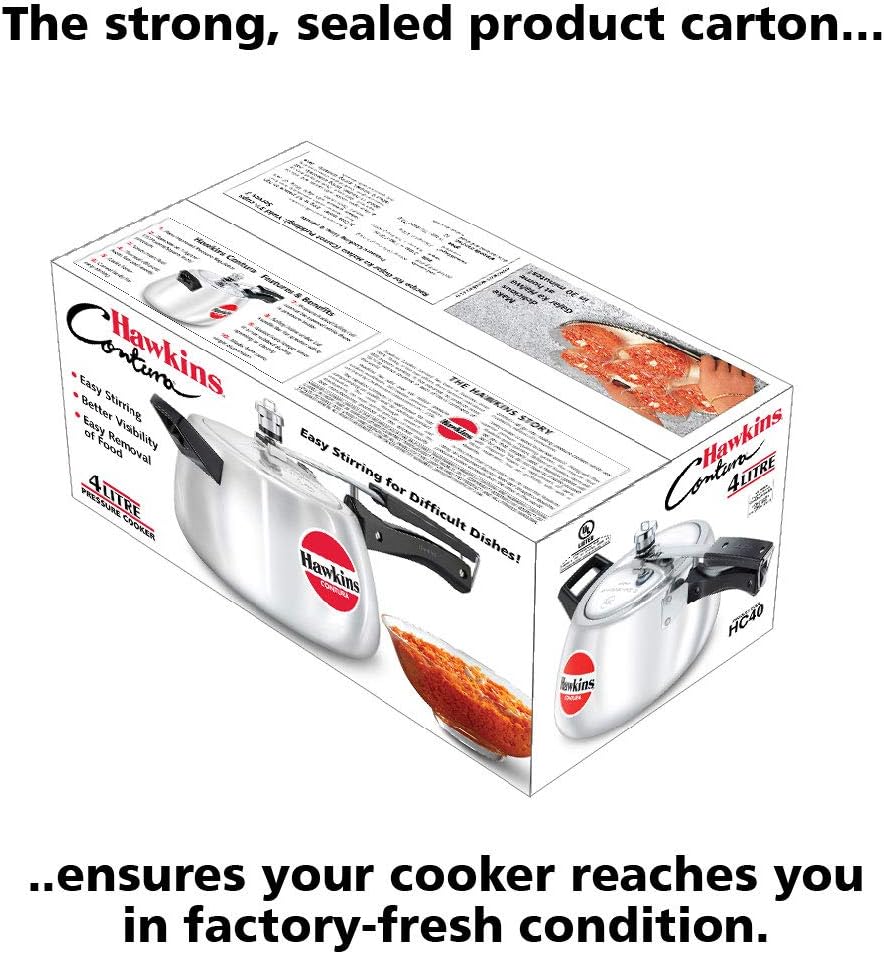 Hawkins Contura Pressure Cooker, 2 Litre Capacity