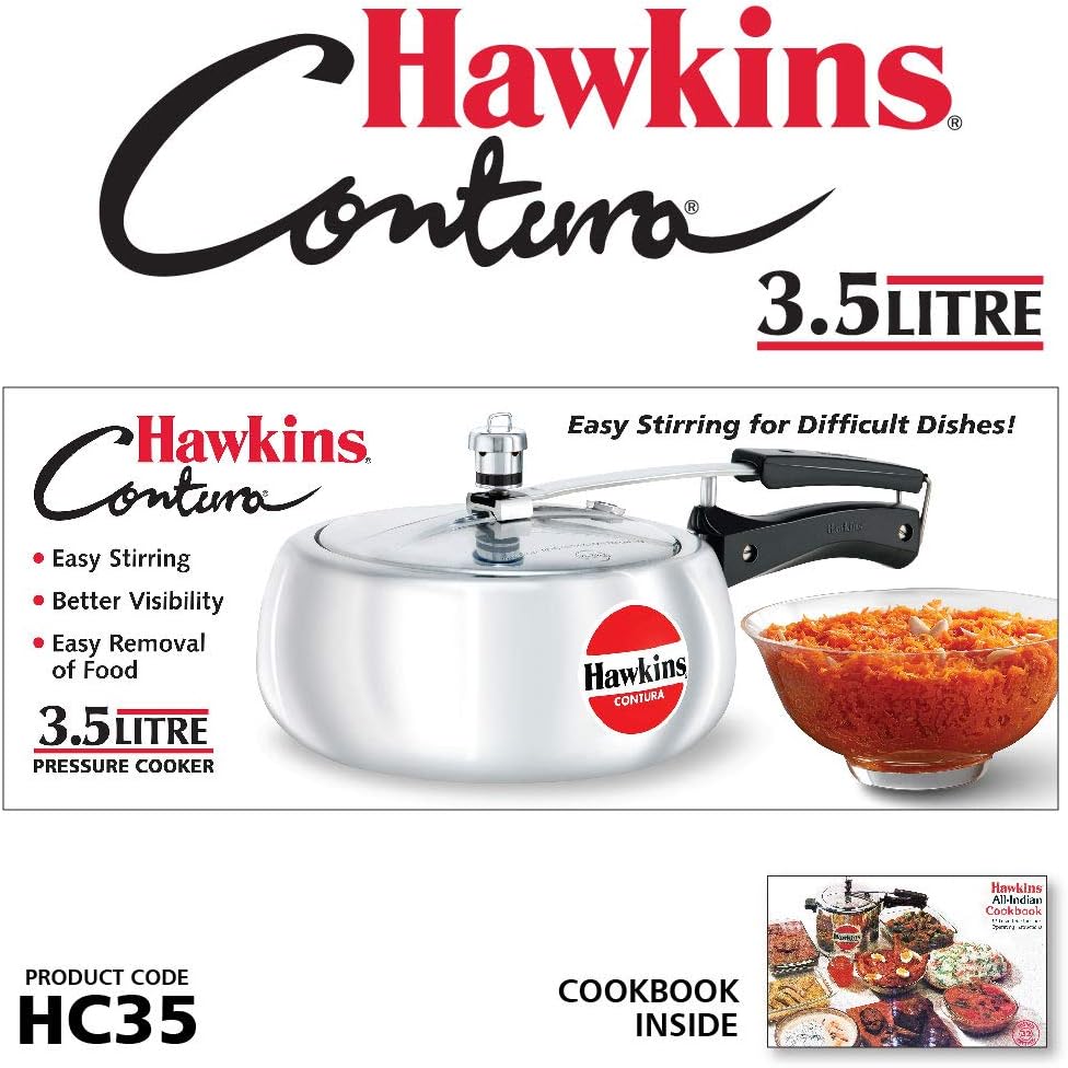 Hawkins Contura Pressure Cooker, 2 Litre Capacity