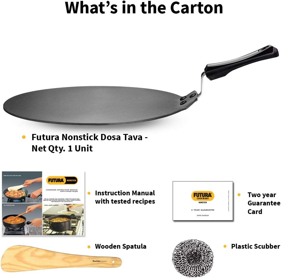 Hawkins Futura Non Stick Dosa Tava, 33 cm Diameter