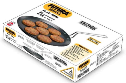 Hawkins Futura Induction Compatible Nonstick Flat Tava with Plastic Handle,26 cm / 30 cm