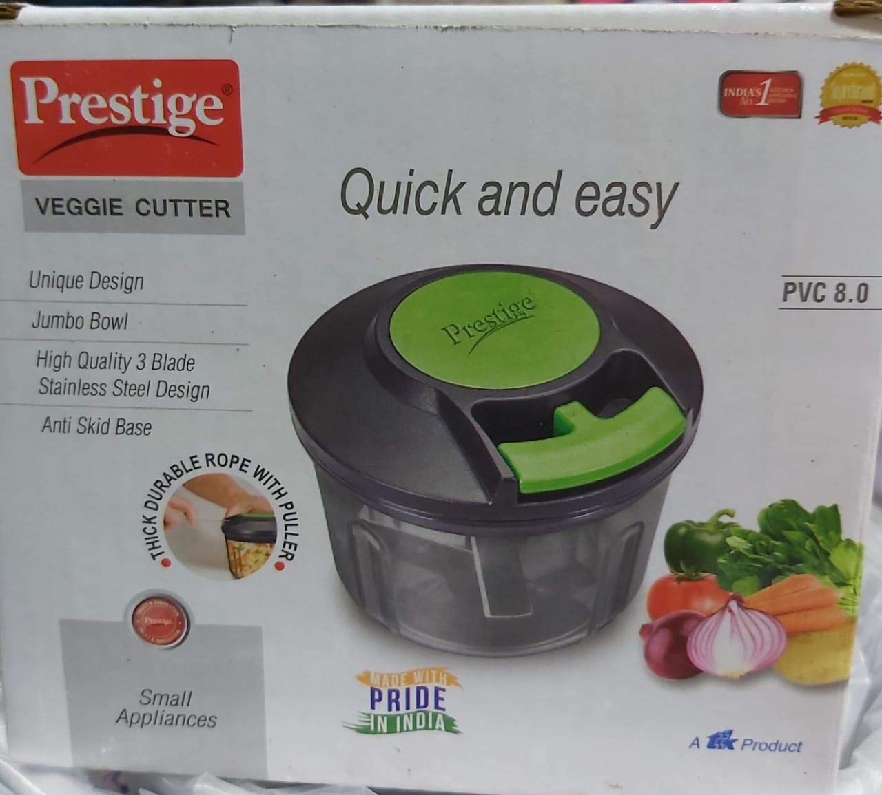 Prestige 7.5 Litres Popular Outer Lid Aluminium Pressure Cooker |Metallic Safety Plug | Gasket Release System | Silver