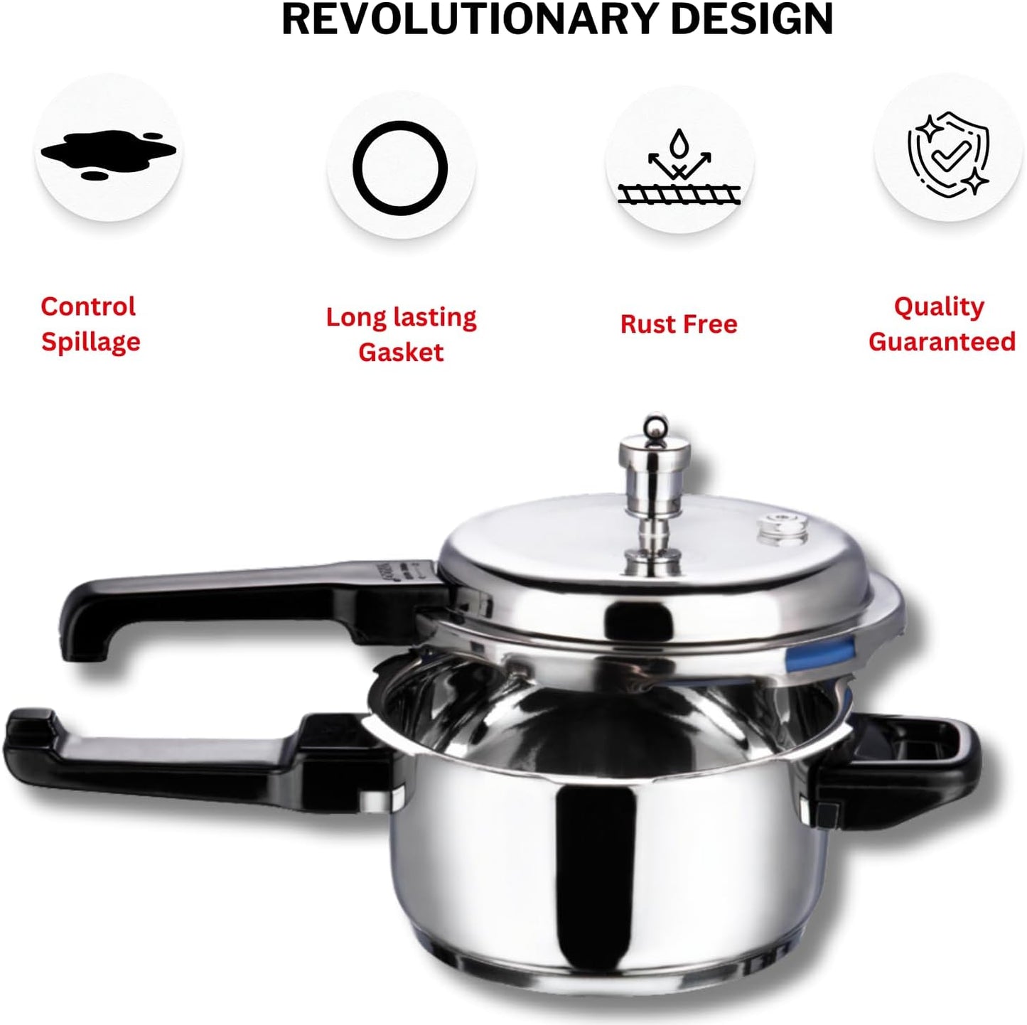 Vinod Stainless Steel Pressure Cooker 3L,5L,7L,8L,10L