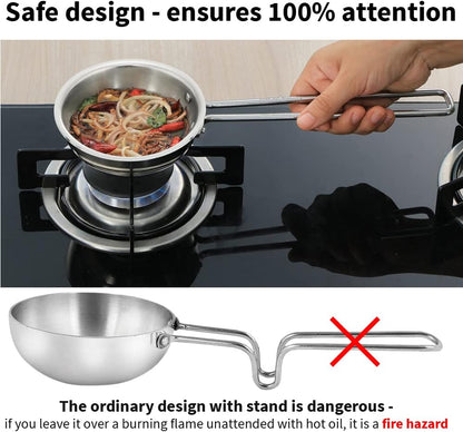 Hawkins Tadka Pan, Triply Stainless Steel Pan, Induction Pan, Silver 1.5 Cup , 2.5 Cup STP15 STP25