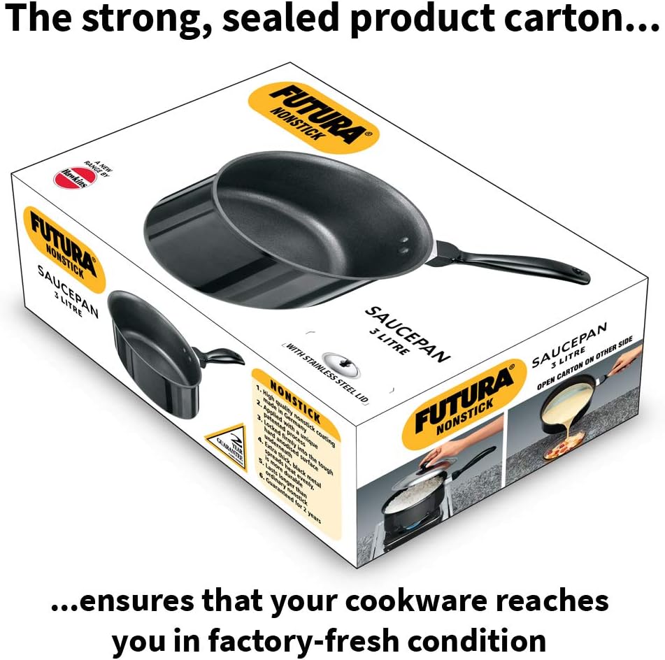 Futura Non-Stick Sauce Pan with Steel Lid 1L / 3L