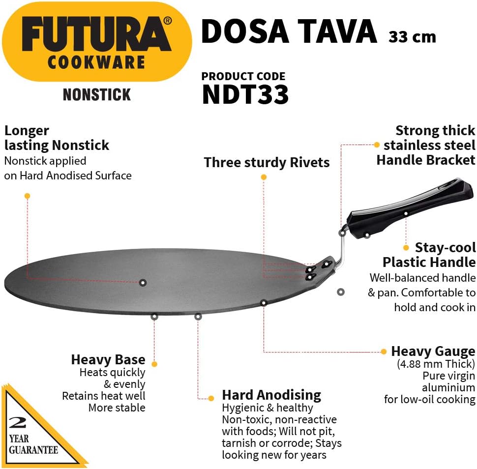 Hawkins Futura Nonstick Dosa Tava NDT30 NDT33