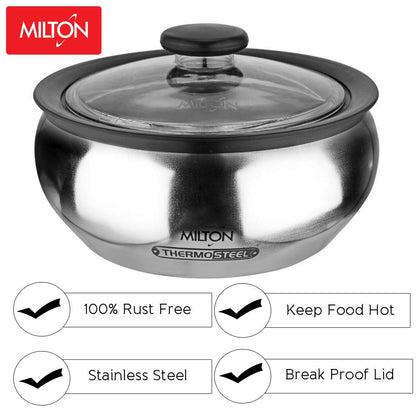 Milton Clearsteel Casserole, 1.5 litres (EC-THF-TTS-0005_Steel)