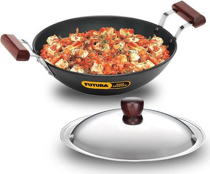 Hawkins Futura Induction Compatible Hard Anodised Aluminium Deep Fry Pan, 2.5 Litre Capacity