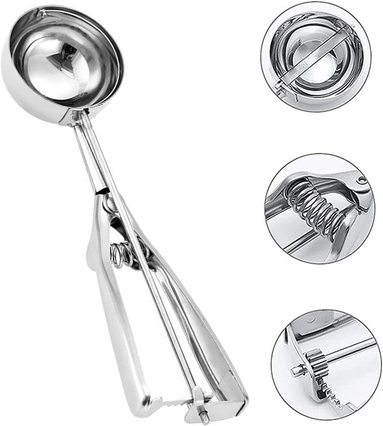 Stainless Steel Premium Ice Cream Scoop Set for Home and Kitchen, 6cm