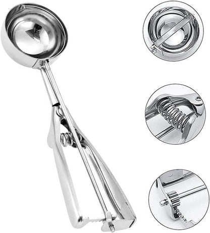 Stainless Steel Premium Ice Cream Scoop Set for Home and Kitchen, 6cm