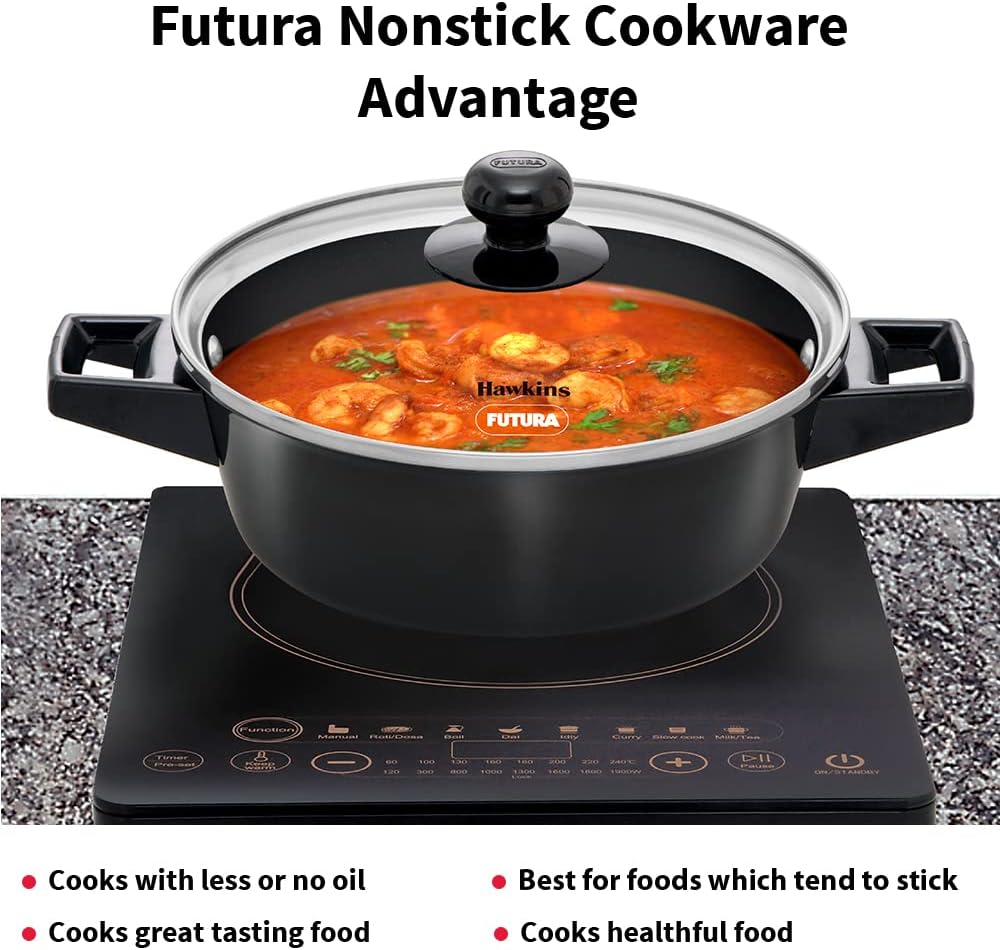 Futura INK50G Kadai, 5 Litre, Black