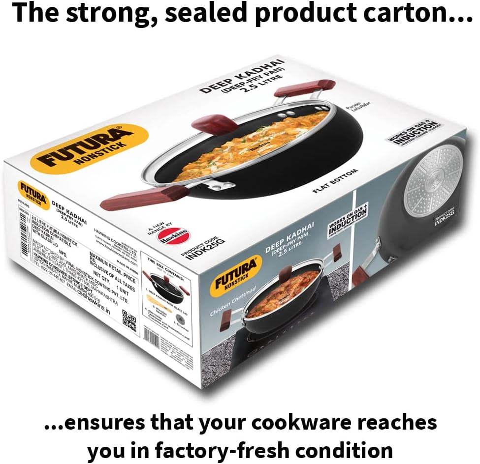 Futura INK50G Kadai, 5 Litre, Black