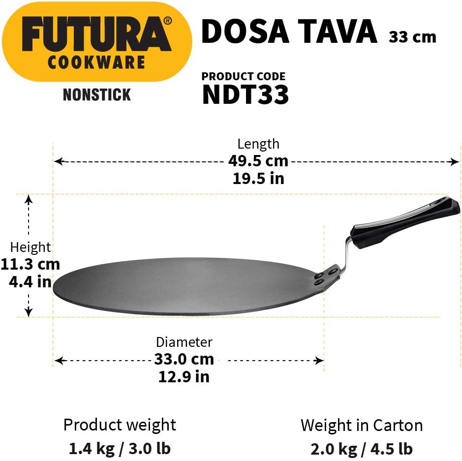 Hawkins Futura Nonstick Dosa Tava NDT30 NDT33