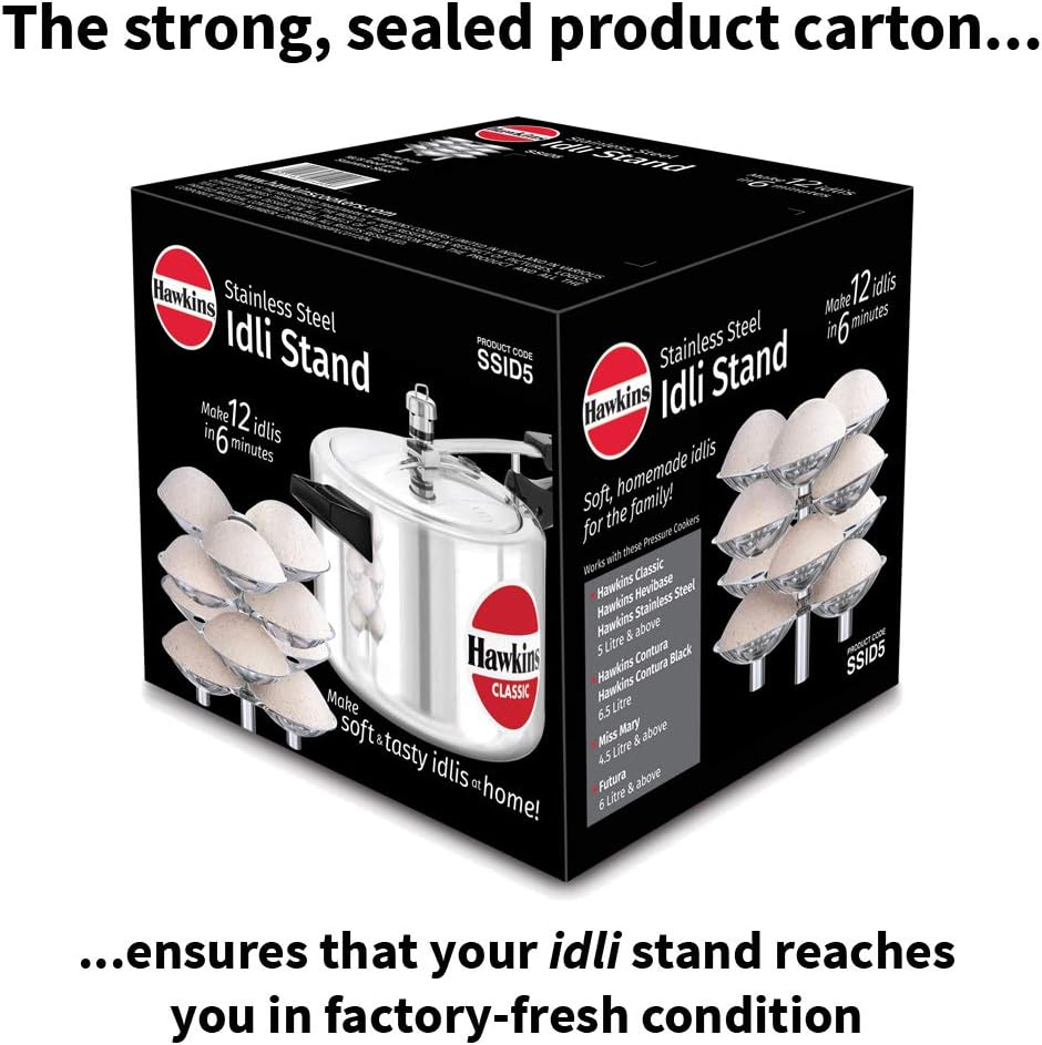 Hawkins Stainless Steel Idli Stand for 12 Idlis SSID5