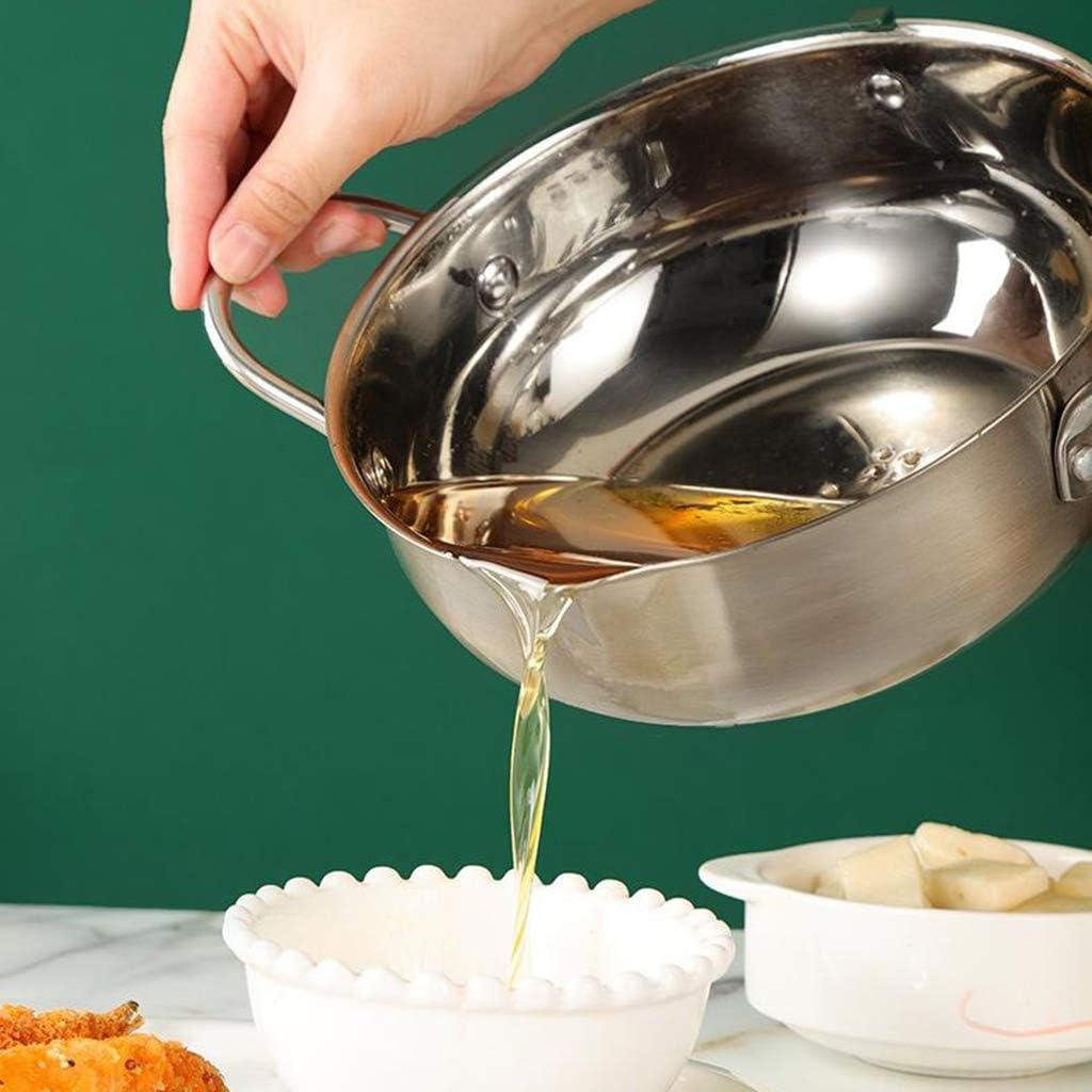 Japanese Style Tempura Deep Fryer Pot Practical Frying Pan with Drainage Lid - 20cm