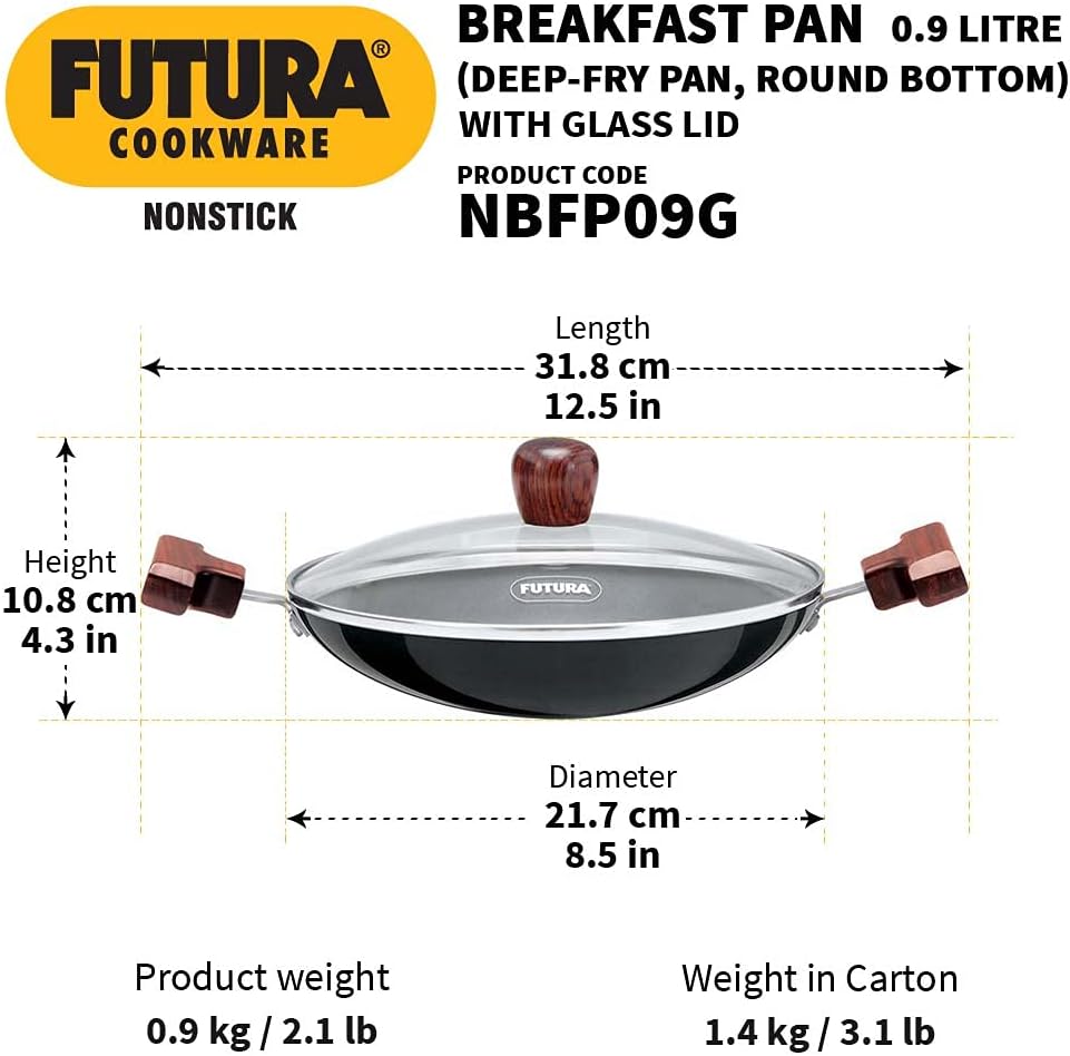 Hawkins Futura Non Stick Appa Chatty with Glass Lid