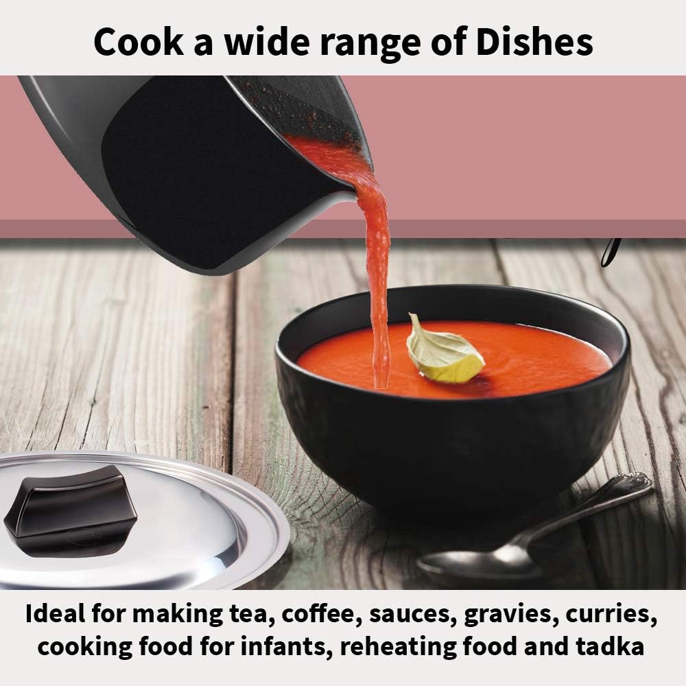 Hawkins Futura Sauce Pan with Lid, 1 Litre Capacity
