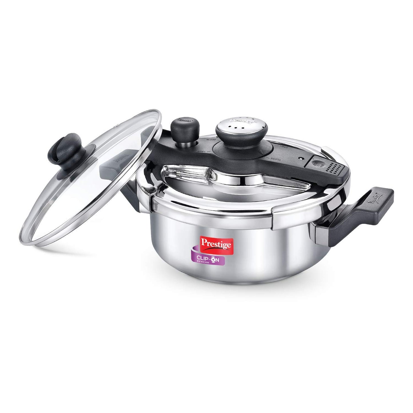 Prestige Svachh Clip-On Stainless Steel Outer Lid Pressure Handi, 3 litre , Silver