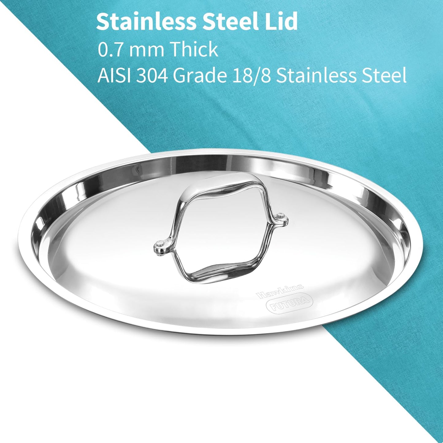 Hawkins Pro 26 cm Frying Pan, Triply Stainless Steel Fry Pan with Stainless Steel Handle and Stainless Steel Lid, Silver (PSF26S)