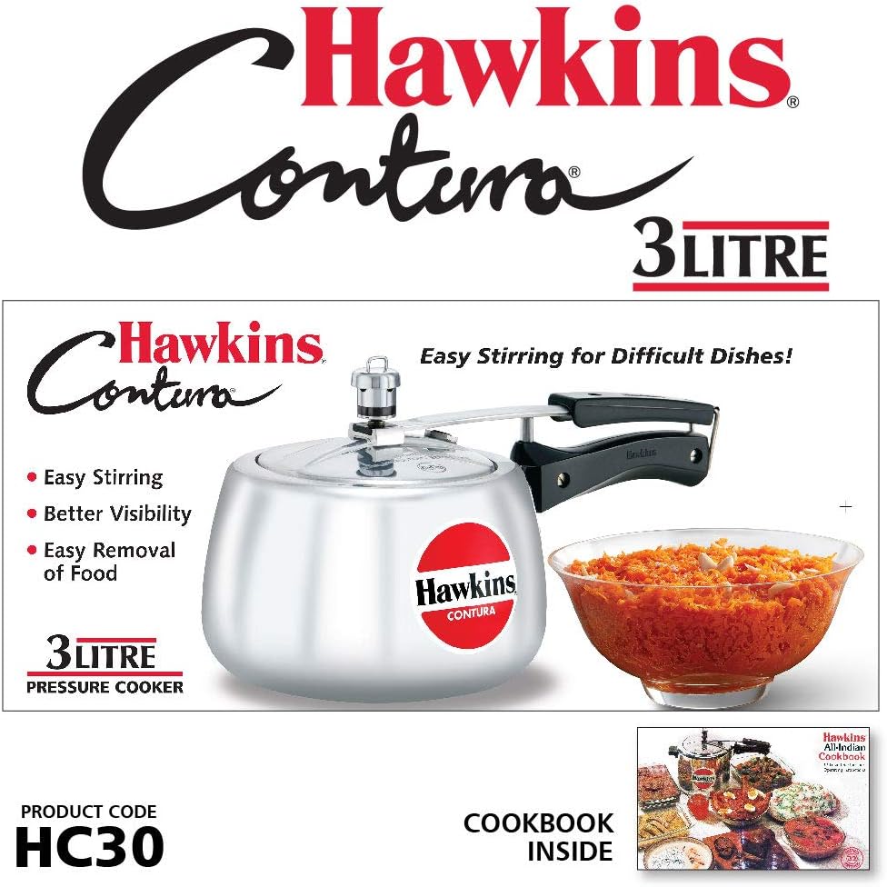 Hawkins Contura Pressure Cooker, 2 Litre Capacity