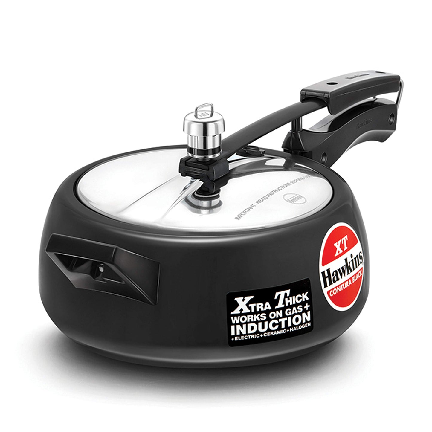 Hawkins Contura XT Pressure Cooker, 3 Liter Capacity, Black