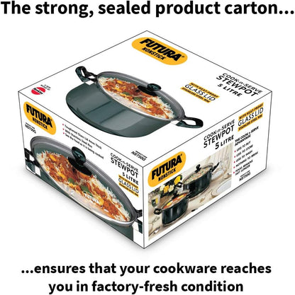 Hawkins Non-Stick Cook-N-Serve Stewpot with Glass Lid 3L , 5L