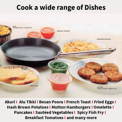 Hawkins Futura Hard Anodised Aluminium Frying Pan with Stainless Steel Lid, 30 cm Diameter