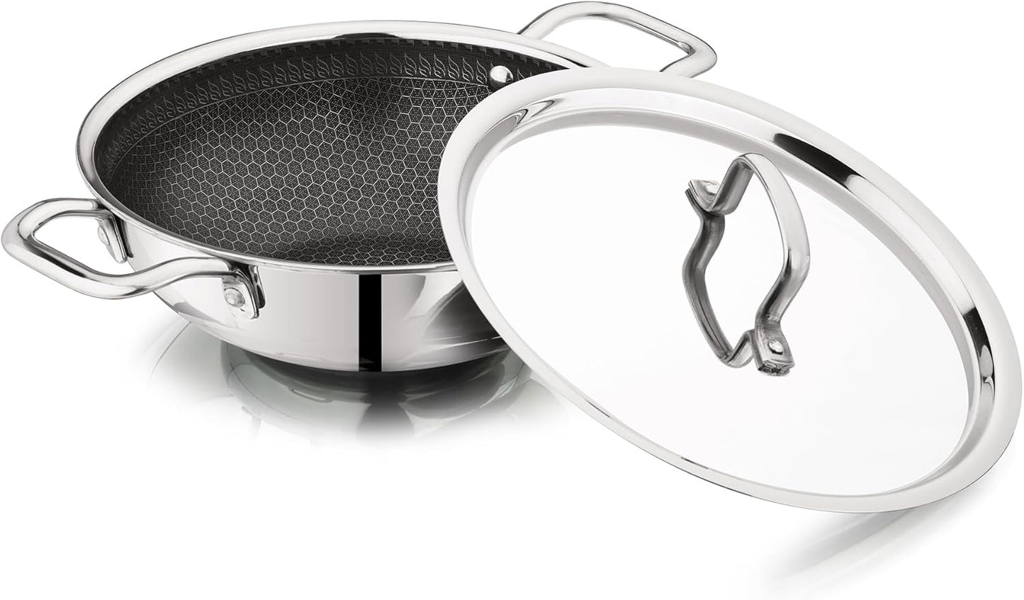 Vinod Nutri-Tech Triply Nonstick Kadahi 28cm